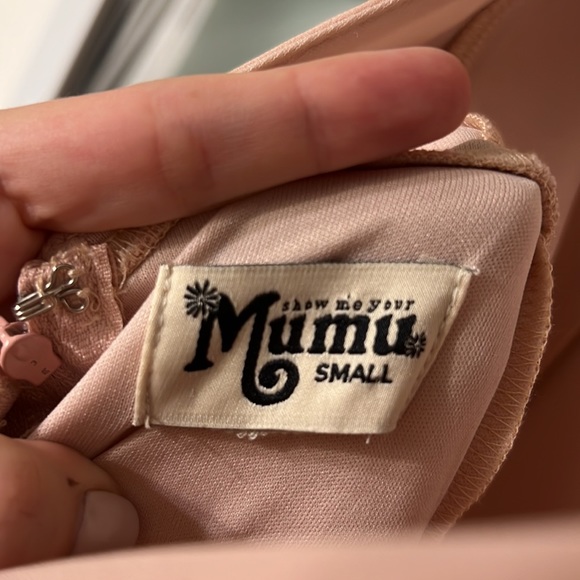 Show Me Your Mumu Jenn Maxi Bridesmaid Dress in Dusty Blush Crisp - Picture 7 of 7